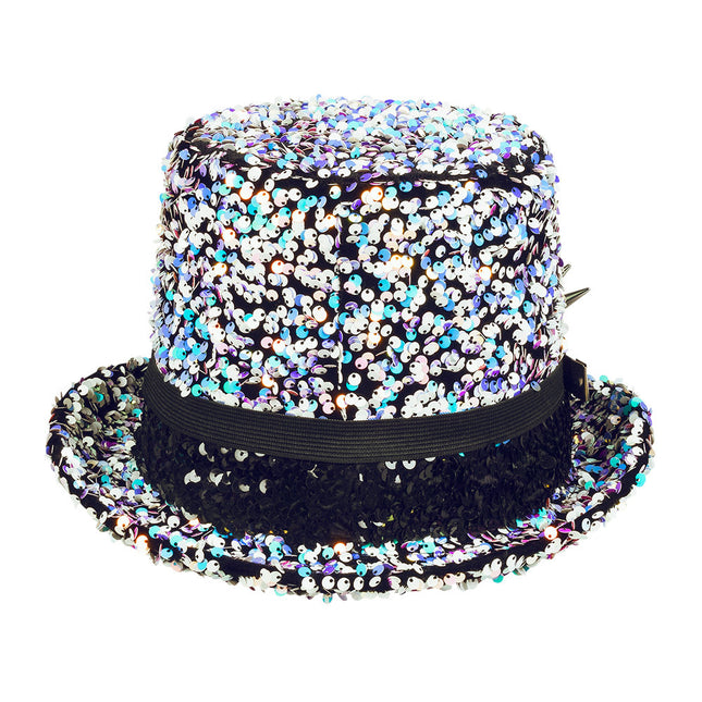 Cappello glitterato con occhiali