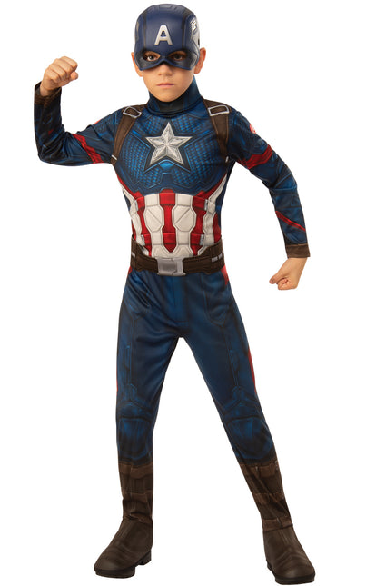 Costume da Capitan America bambino blu