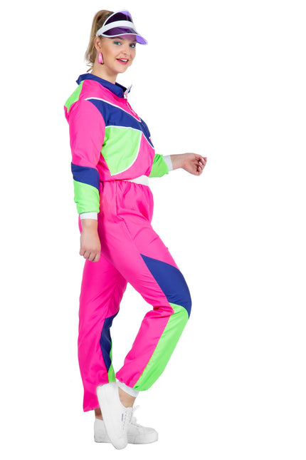 Tuta da ginnastica 80s Neon Donna