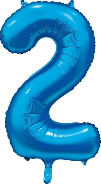 Palloncino figura blu 2 anni lucido 86 cm