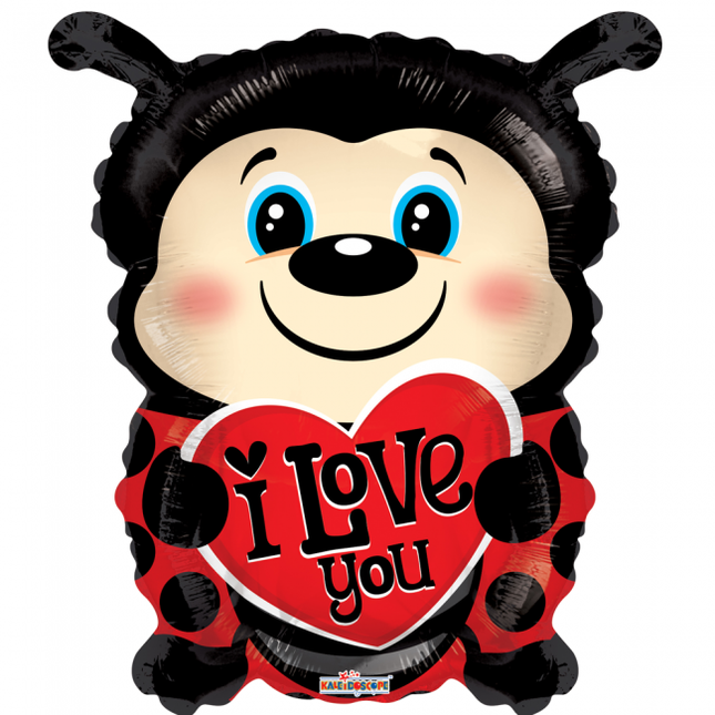 Palloncino ad elio Coccinella I Love You 45 cm vuoto