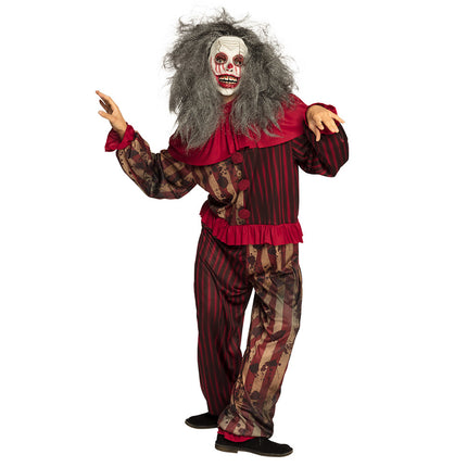 Costume da clown di Halloween rosso