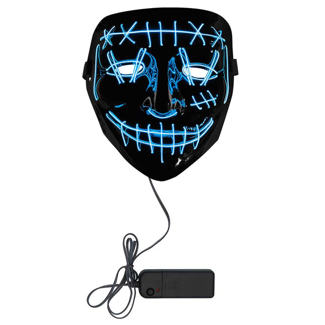 Maschera led Halloween Killer Smile Blu