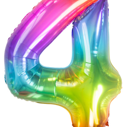 Palloncino Foil Figura 4 Rainbow XL 81cm vuoto