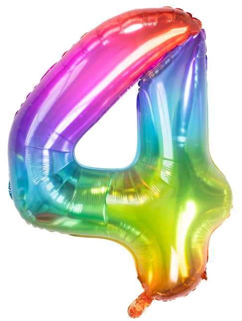 Pallone in foil Figura 4 Rainbow XL 81cm vuoto