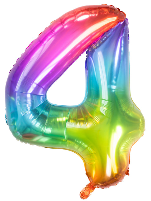 Palloncino Foil Figura 4 Rainbow XL 81cm vuoto