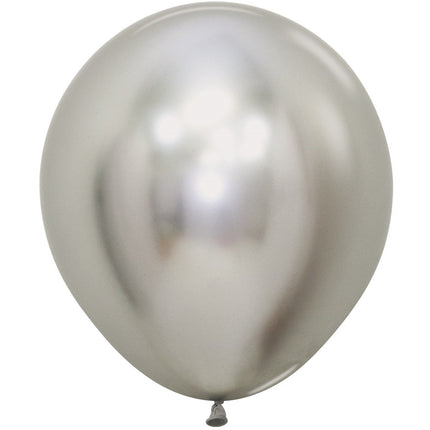 Palloncini Reflex Silver 45cm 6pz