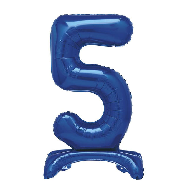 Palloncino Numero Blu 5 Anni Con Standard 76cm