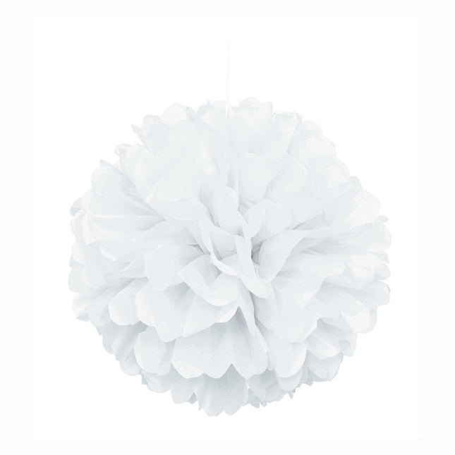 Pompon bianco 40 cm