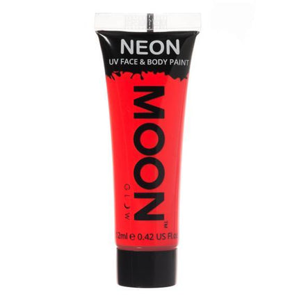 Moon Glow Intense Neon UV Face Paint Rosso Intenso