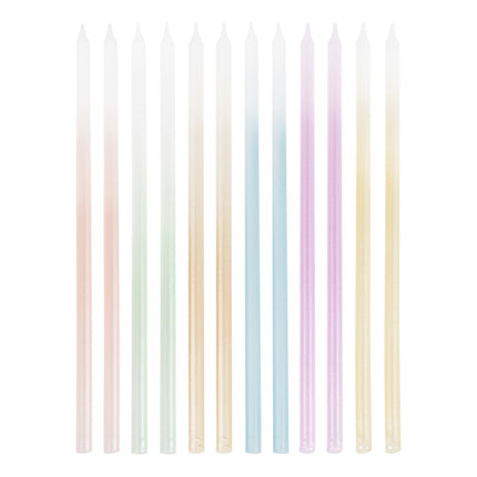 Candele colorate pastello 18cm 12pz