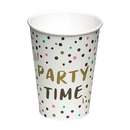 Bicchieri Party Time di carta 210ml 8pz