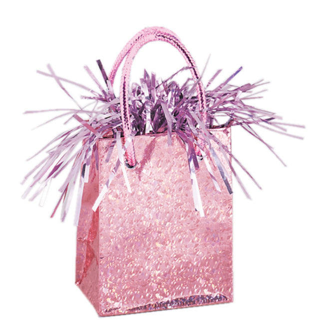 Borsa peso per palloncini rosa 8,3cm 157gr