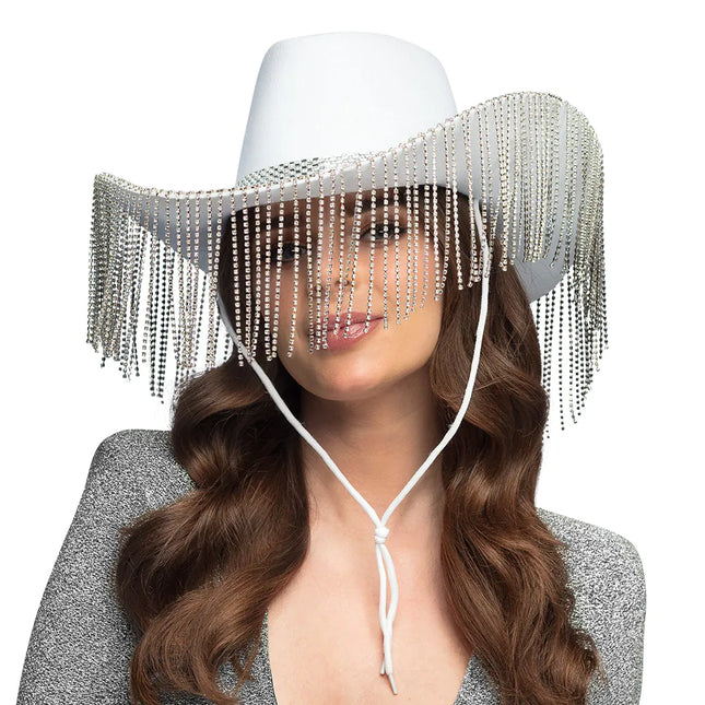 Cappello da cowgirl Showgirl bianco