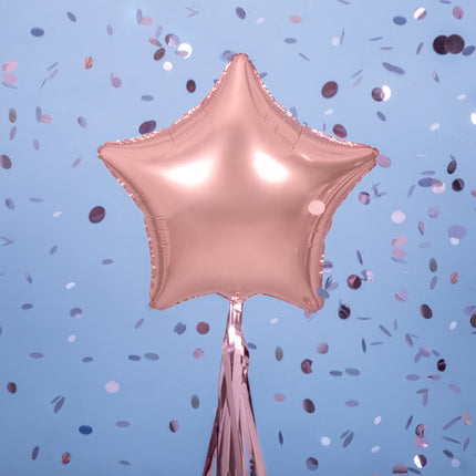 Palloncino ad elio Star Rose Gold lucido vuoto 48 cm