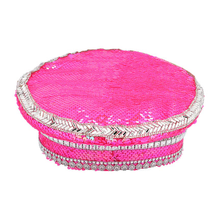 Cappello rosa glitterato