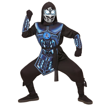 Costume da Ninja Nero Blu Ragazzo