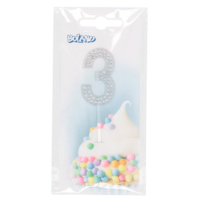 Cake topper 3 anni Diamante 10,5 cm