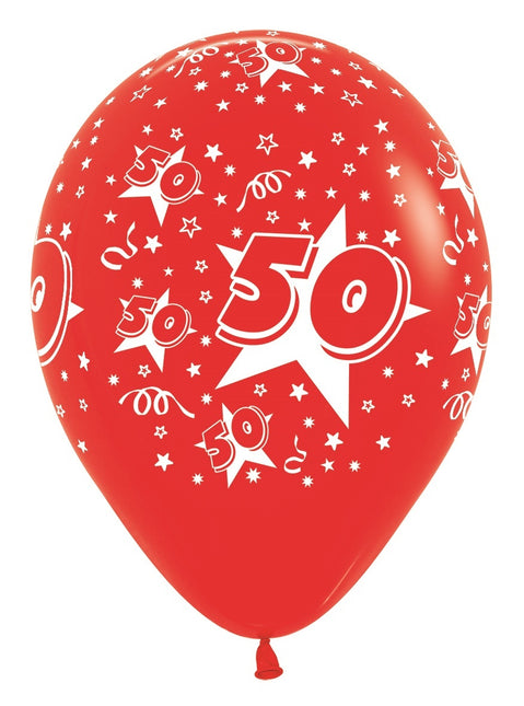 Palloncini Numero 50 Mix 30cm 25pz