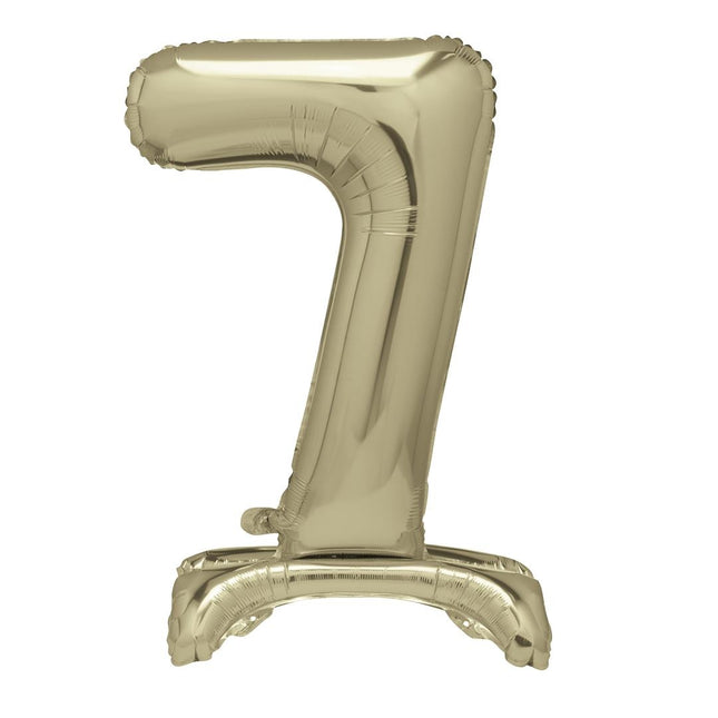 Palloncino Numero Oro 7 Anni Con Standard 76cm