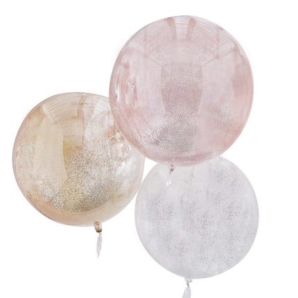 Palloncini colorati Metallic Glitter 45cm 3pz