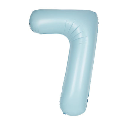 Palloncino figura blu 7 anni opaco 86 cm