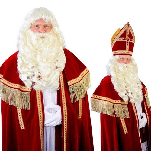 Barba di Sinterklaas con baffi a filo Myra Kanekalon