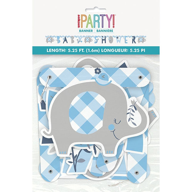 Ghirlanda di lettere di nascita Baby Shower Blu 1,65m