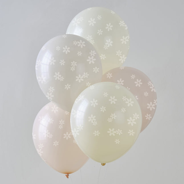 Palloncini Baby Shower Margherite 5 pezzi