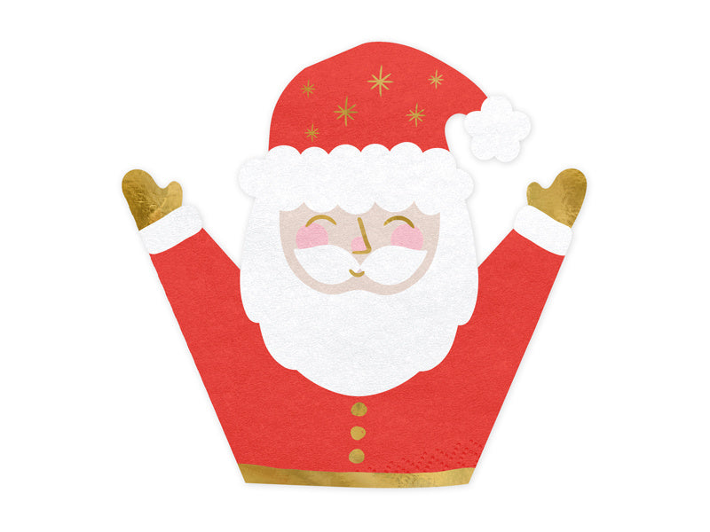 Tovaglioli Babbo Natale 16cm 20pz