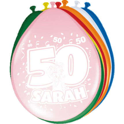 Palloncini 50 anni Sarah 30cm 8pz