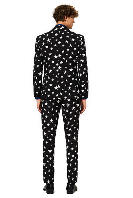 Tuta da uomo con stelle bianche e nere OppoSuits