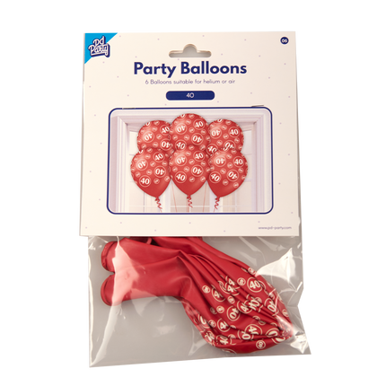 Palloncini 40 anni 30cm 6pz