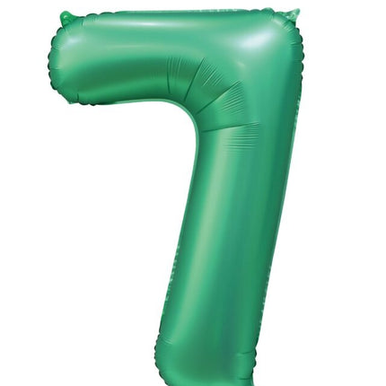 Palloncino verde figura 7 anni lucido 86 cm