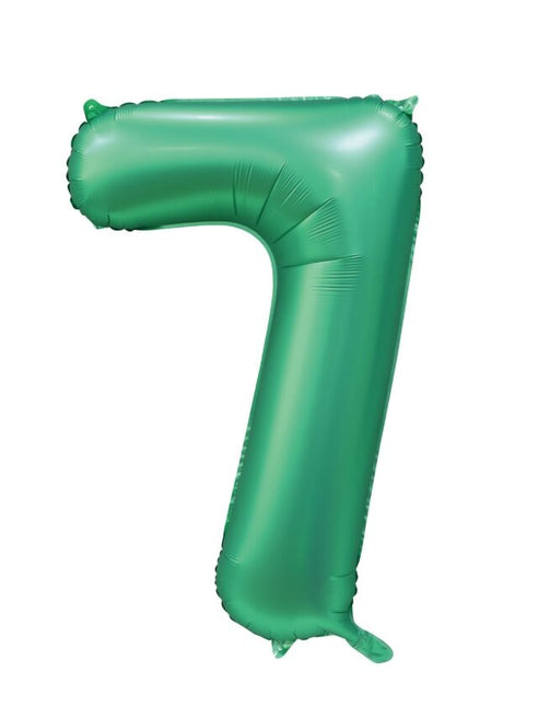 Palloncino verde figura 7 anni lucido 86 cm