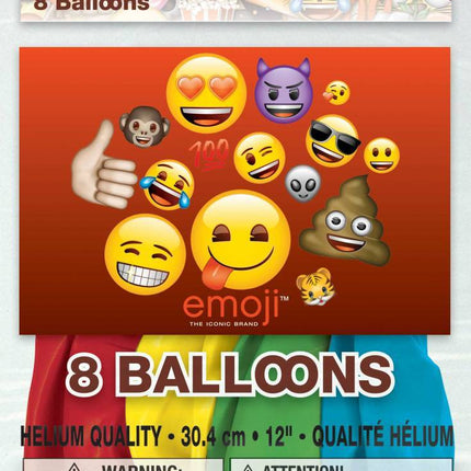 Palloncini Emoji 30cm 8pz