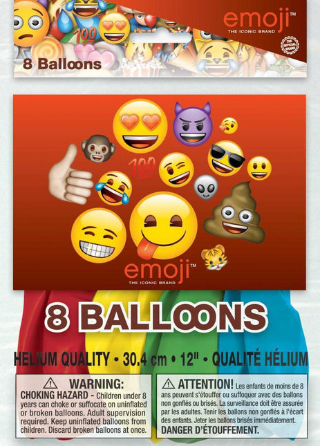 Palloncini Emoji 30cm 8pz