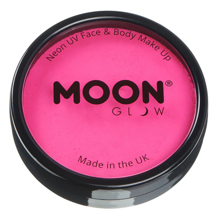 Moon Glow Neon UV Pro Face Paint Rosa Intenso 36g