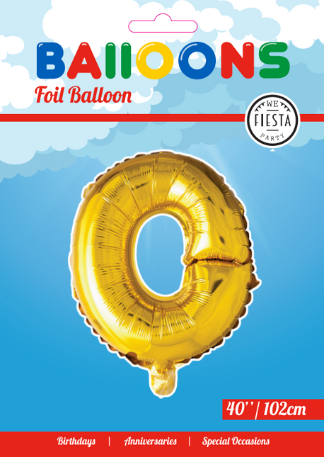 Palloncino in foil Lettera O Oro XL 102cm vuoto