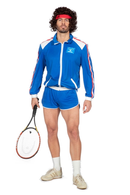 Completo da tennis anni '80 per uomo