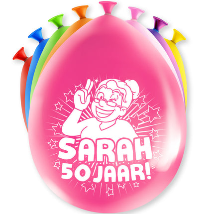 Palloncini Sarah 50 Anni 30cm 8pz