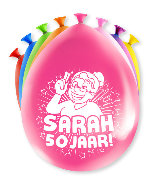 Palloncini Sarah 50 Anni 30cm 8pz