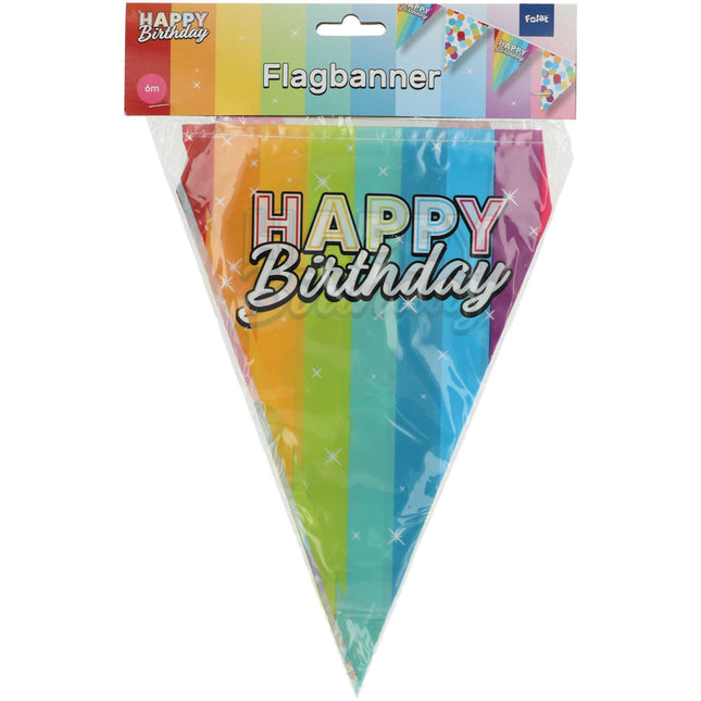 Coriandoli arcobaleno Happy Birthday Slingers 6m