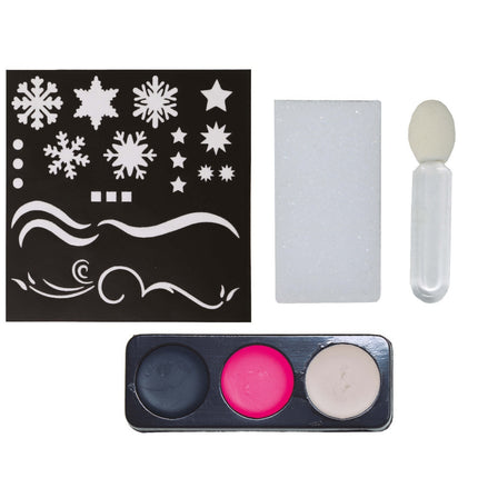 Vernice per il viso Fiocchi di neve Make-Up Set 4 pezzi