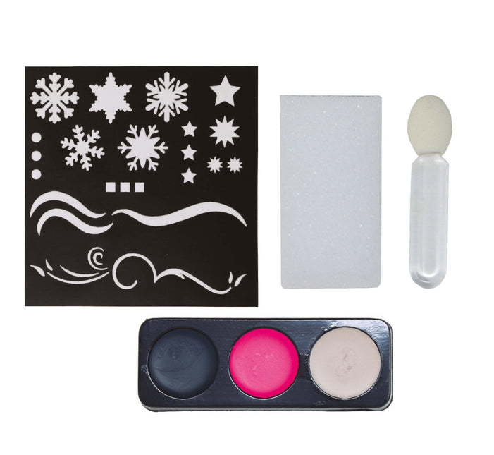 Vernice per il viso Fiocchi di neve Make-Up Set 4 pezzi