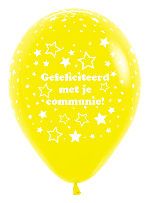 Palloncini Comunione Stelle Giallo 30cm 25pz