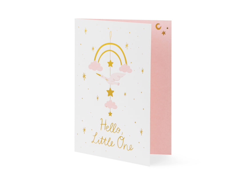 Inviti rosa Hello Little One 14x 20cm 11pz