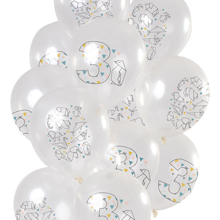 Palloncini 3 anni Origami 30cm 12pz