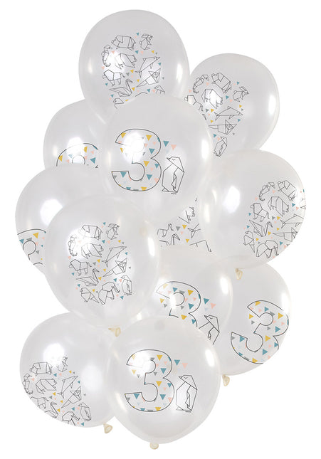 Palloncini 3 anni Origami 30cm 12pz