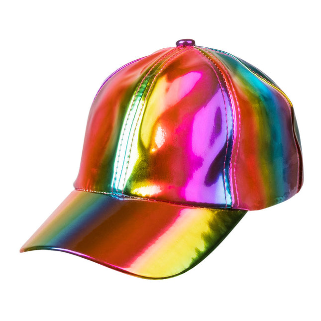 Cappello Olografico Arcobaleno Regolabile 26cm